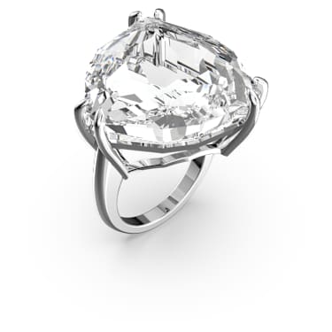 Mesmera cocktail ring, Set (3), Mixed cuts, White, Rhodium Mesmera cocktail ring, Set (3), Mixed cuts, White, Rhodium