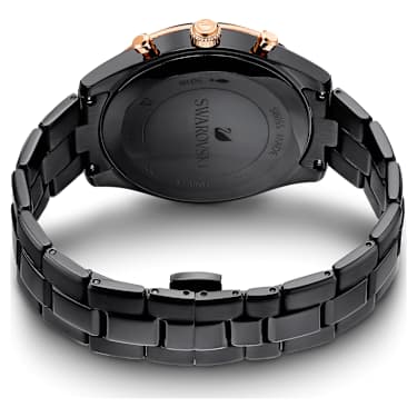 Ročna ura Octea Lux Sport, Izdelano v Švici, Kovinska zapestnica, Črna, Črna prevleka - Swarovski, 5610472