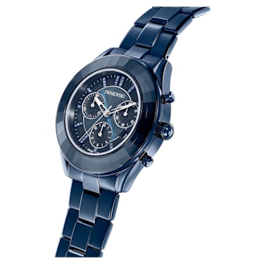 Octea Lux Sport watch, Swiss Made, Metal bracelet, Blue, Blue finish - Swarovski, 5610475