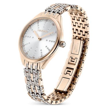 Attract 手錶, 瑞士製造，密鑲, 金屬手鏈, 金色, 香檳金色潤飾 - Swarovski, 5610484