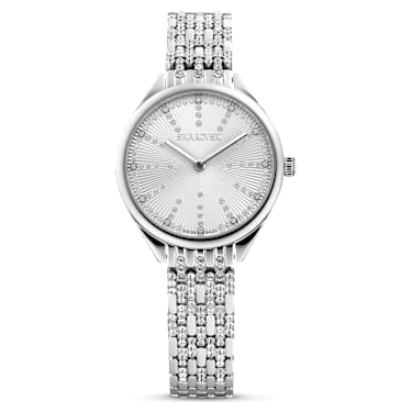 Reloj Attract, Fabricado en Suiza, Pavé, Brazalete de metal, Tono plateado, Acero inoxidable - Swarovski, 5610490