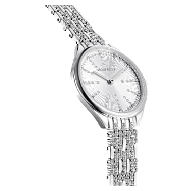 Relógio Attract, Fabrico suíço, Pavé, Pulseira de metal, Prata, Aço inoxidável - Swarovski, 5610490