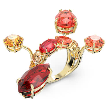 Gema ring Multicolored Gold tone plated