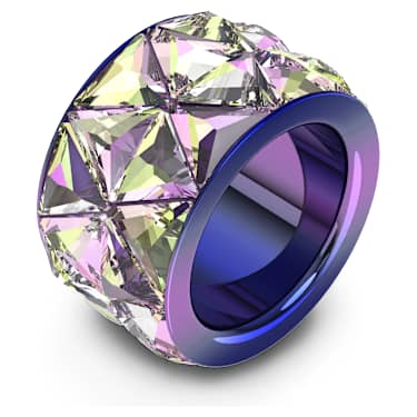 Curiosa cocktail ring, Triangle cut, Multicolored - Swarovski, 5610825