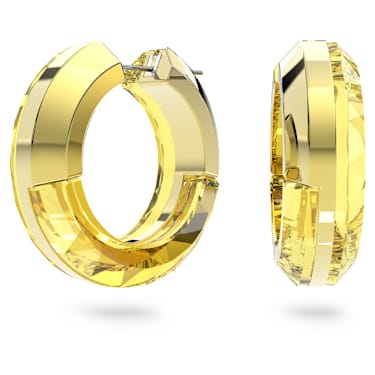 Pendientes de aro Lucent, Arte, Forma redonda, Amarillos - Swarovski, 5613548
