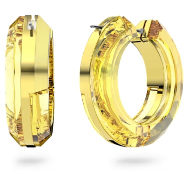 Pendientes de aro Lucent, Arte, Forma redonda, Amarillos - Swarovski, 5613548