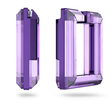 Lucent 大圈耳環, 方形, 紫色 - Swarovski, 5613550