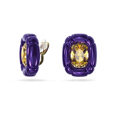 Dulcis 夹式耳环, 枕形切割, 紫色 - Swarovski, 5613729