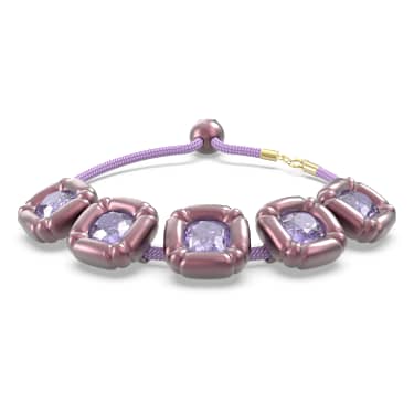 Dulcis bracelet, Cushion cut, Purple - Swarovski, 5613731