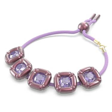 Dulcis bracelet, Cushion cut, Purple - Swarovski, 5613731