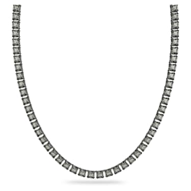 Collier Millenia, Taille Carré, Long, Gris, Métal plaqué ruthénium - Swarovski, 5613900