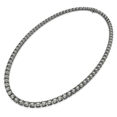 Collier Millenia, Taille Carré, Long, Gris, Métal plaqué ruthénium - Swarovski, 5613900