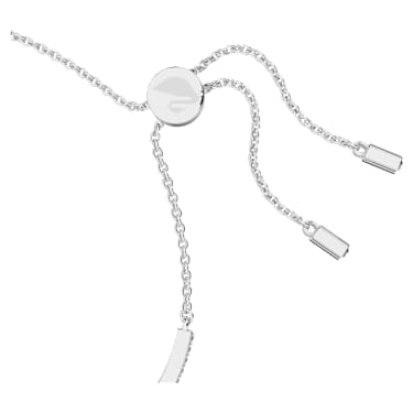 Swan bracelet, Swan, Black, Rhodium plated - Swarovski, 5614119