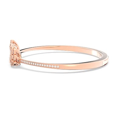 Swan bangle, Swan, Red, 18K rose gold finish - Swarovski, 5614121