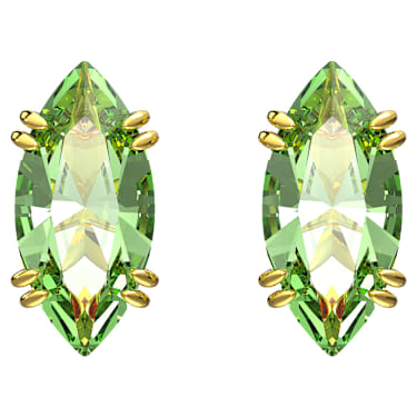 Gema スタッドピアス, 0, グリーン, ゴールドトーン・プレーティング | Swarovski