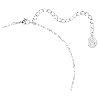 Una necklace, Octagon cut, Blue, Rhodium plated - Swarovski, 5614926