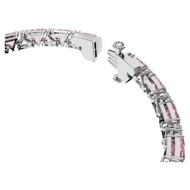 Matrix Tennis Armband, Trilliant-Schliff, Rosa, Rhodiniert - Swarovski, 5614928