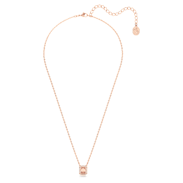 Swarovski Millenia necklace Octagon cut Pink Rose gold tone plated