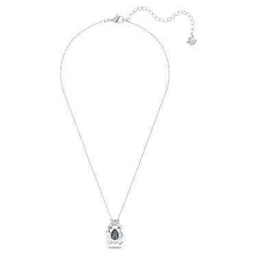 Elegance of Africa necklace, White, Rhodium plated - Swarovski, 5615114