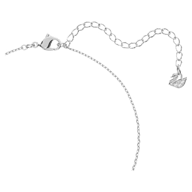 Elegance of Africa necklace, White, Rhodium plated - Swarovski, 5615114