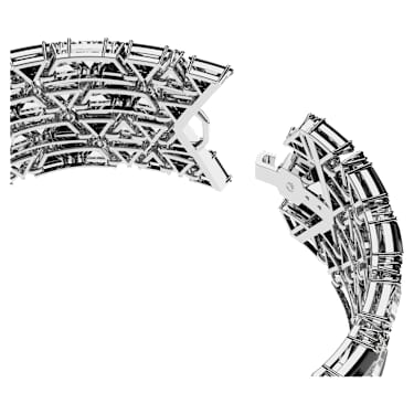Brățară Matrix, Tăietură triunghiulară, Negru, Placat cu rodiu - Swarovski, 5615325