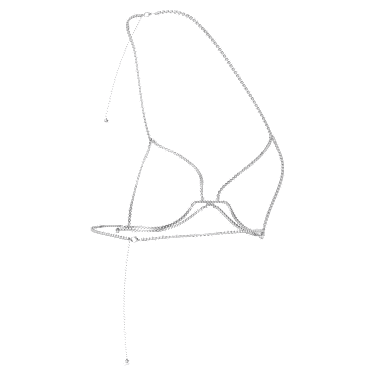 Chaîne de corps Millenia, Coupe ronde, blanche, Métal rhodié - Swarovski, 5615858