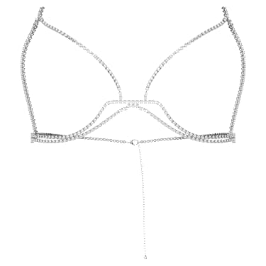 Chaîne de corps Millenia, Coupe ronde, blanche, Métal rhodié - Swarovski, 5615858