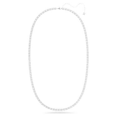 เข็มขัด, เจียระไนทรงสี่เหลี่ยมจัตุรัส, ขาว, เคลือบโรเดียม - Swarovski, 5615860