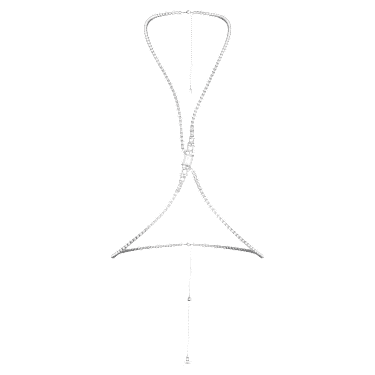Millenia 身体链, 方形切割, 白色, 镀铑 - Swarovski, 5615864