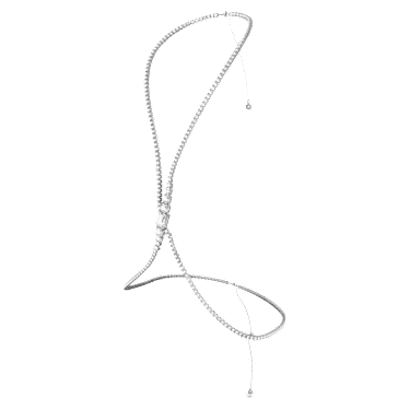 Bijuterie pentru corp Millenia, Tăietură pătrată, Albă, Placat cu rodiu - Swarovski, 5615864