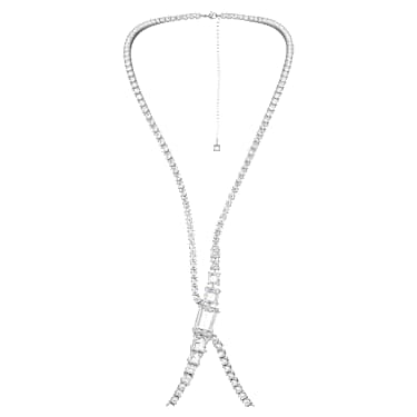 Bijuterie pentru corp Millenia, Tăietură pătrată, Albă, Placat cu rodiu - Swarovski, 5615864