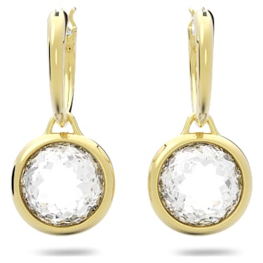 Náušnice Tahlia, Bílá, Pokoveno ve zlatém odstínu - Swarovski, 5616027