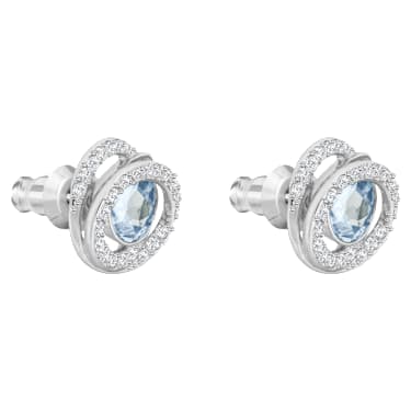 Uhančki Generation, Rezano v obliki kaplje, Modri, Prevleka iz rodija - Swarovski, 5616264