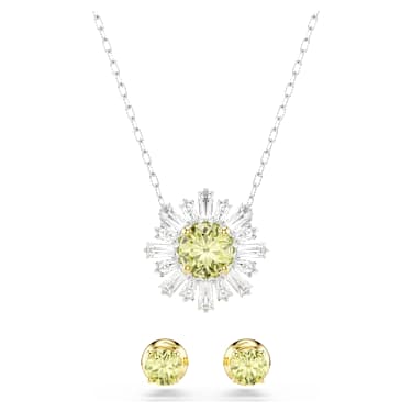 Parure Idyllia, Tailles variées, Soleil, Jaune, Finition mix de métal - Swarovski, 5616267