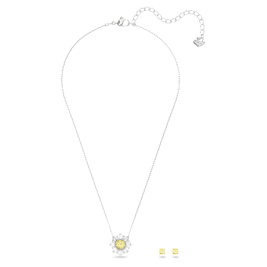 Idyllia 套裝, 混合式切割, 太陽, 黃色, 多種金屬潤飾 - Swarovski, 5616267