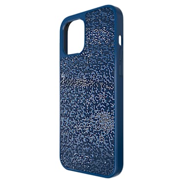 Glam Rock smartphone case, iPhone® 12 Pro Max, Blue | Swarovski