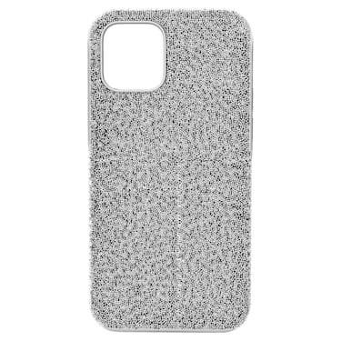 High smartphone case, iPhone® 12 mini, Silver tone - Swarovski, 5616369