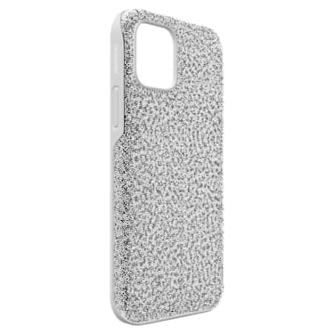 High smartphone case, iPhone® 12 mini, Silver tone - Swarovski, 5616369