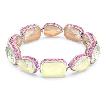 Bracelet Tennis Chroma, Fermoir magnétique, Tailles diverses, Multicolore, Métal rhodié - Swarovski, 5616383