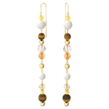 Somnia drop earrings, Extra long, Multicolored, Gold-tone plated - Swarovski, 5618295