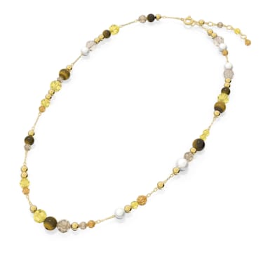 Somnia necklace, Long, Multicolored, Gold-tone plated - Swarovski, 5618300