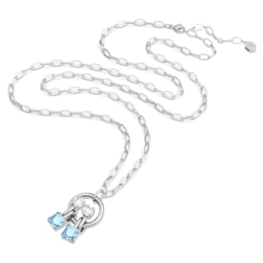 Pod jewelry, Μπλε, Ασημί τόνος - Swarovski, 5619485