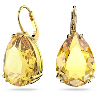 Citrine drop earrings yellow gold discount