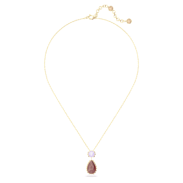 Chroma nyaklánc, Cseppmetszés, Kicsi, Többszínű, Aranytónusú bevonattal - Swarovski, 5619786