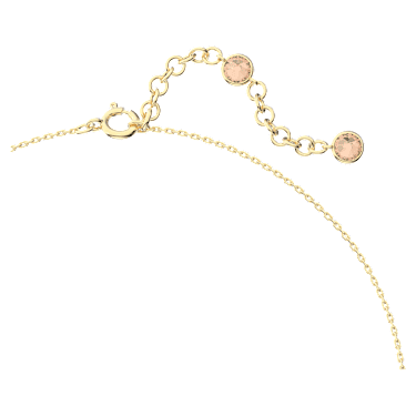 Orbita necklace, Drop cut, Small, Multicolored, Gold-tone plated 