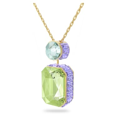 Collana Orbita, Taglio ottagonale, Multicolore, Placcato color oro - Swarovski, 5619787