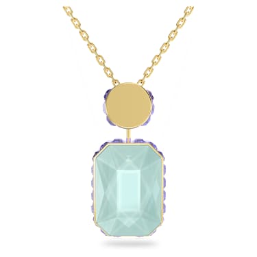 Orbita 項鏈, 八角形切割, 漸層色, 鍍金色色調 - Swarovski, 5619787
