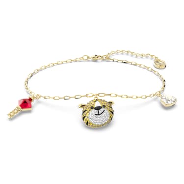 Brățară Zodiac Tiger, Tigru, Multicoloră, Placat cu auriu - Swarovski, 5620295