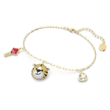 Brățară Zodiac Tiger, Tigru, Multicoloră, Placat cu auriu - Swarovski, 5620295