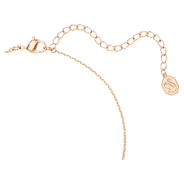 Twist necklace, White, Rose gold-tone plated - Swarovski, 5620549